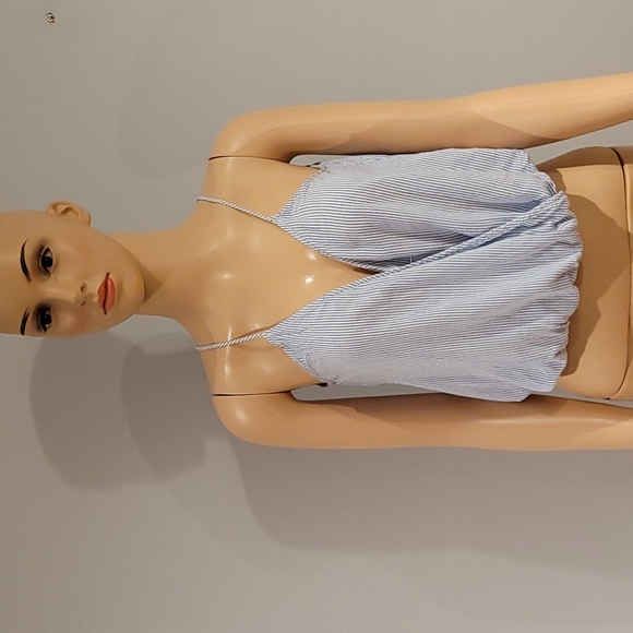 Brandy Melville Tops - Brandy Melville striped cross over crop tank one size